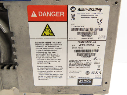 Allen Bradley 2711P-T10C4D8 HMI PanelView Plus 1000 Operator Control Panel