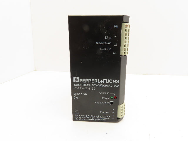 Pepperl Fuchs 211139 PLC Power Supply Module PRI 3x380-500V SEC 24V 10A