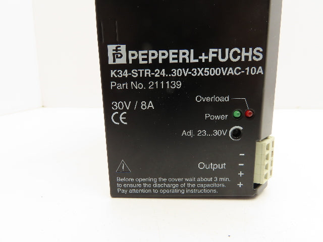 Pepperl Fuchs 211139 PLC Power Supply Module PRI 3x380-500V SEC 24V 10A