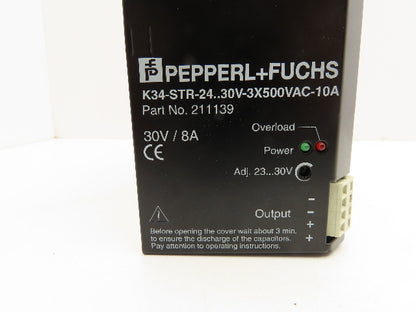 Pepperl Fuchs 211139 PLC Power Supply Module PRI 3x380-500V SEC 24V 10A