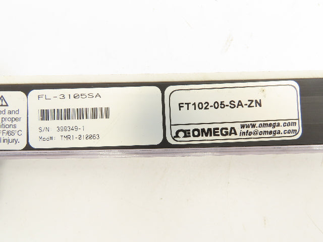 Omega FL-3105SA PTFE Variable Area Flow Meter