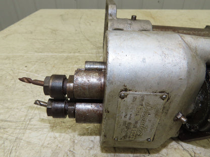 Desoutter AFD 5000 Pneumatic Auto Feed Drill Unit Double Drill Head Type THA