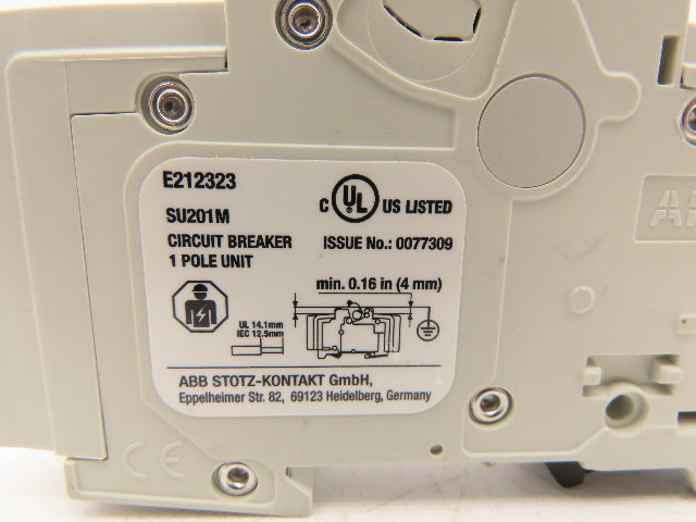 ABB E212323 Circuit Breaker 1 Pole 4A Lot of 6