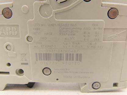ABB E212323 Circuit Breaker 1 Pole 20A Lot of 5