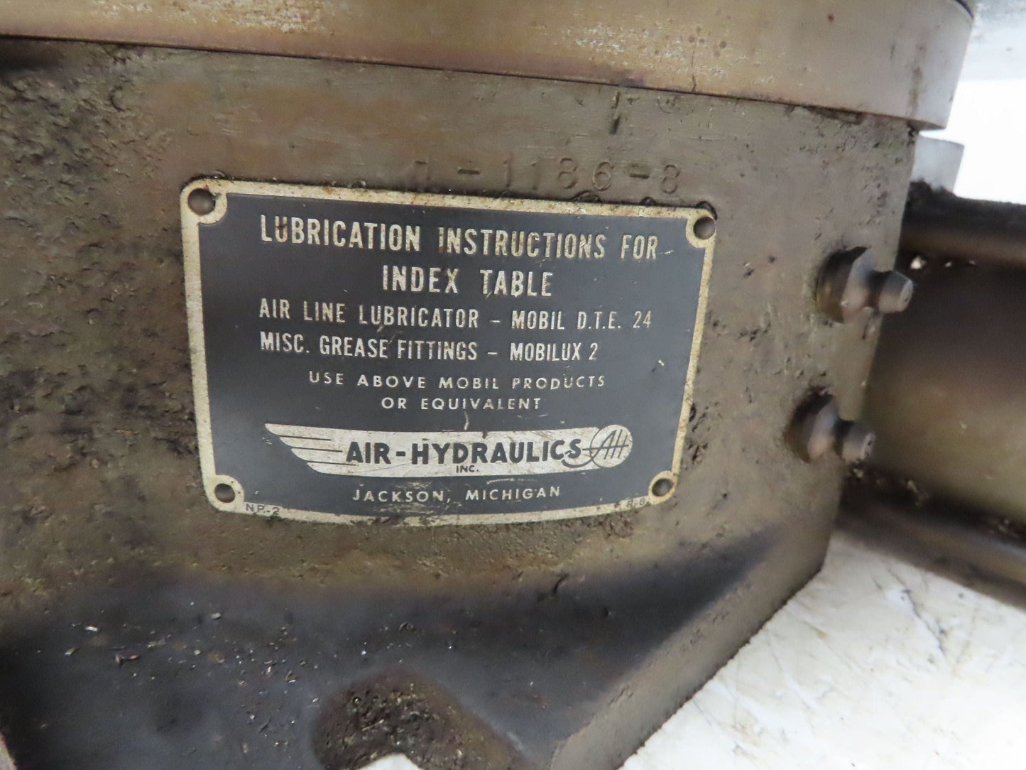 Air-Hydraulics 14" Pneumatic Rotary Index Table