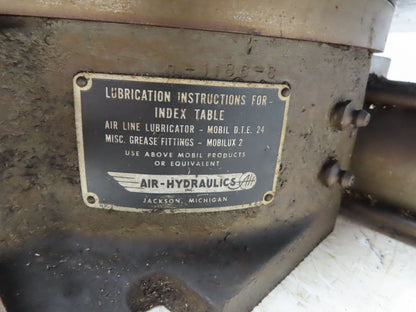 Air-Hydraulics 14" Pneumatic Rotary Index Table