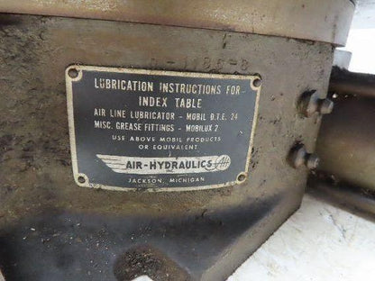 Air-Hydraulics 14" Pneumatic Rotary Index Table