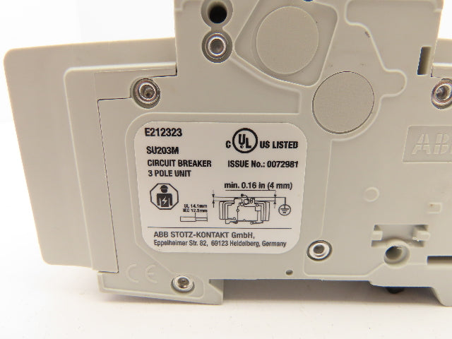 ABB K15A E212323 Circuit Breaker 3 Pole 15A Lot of 3