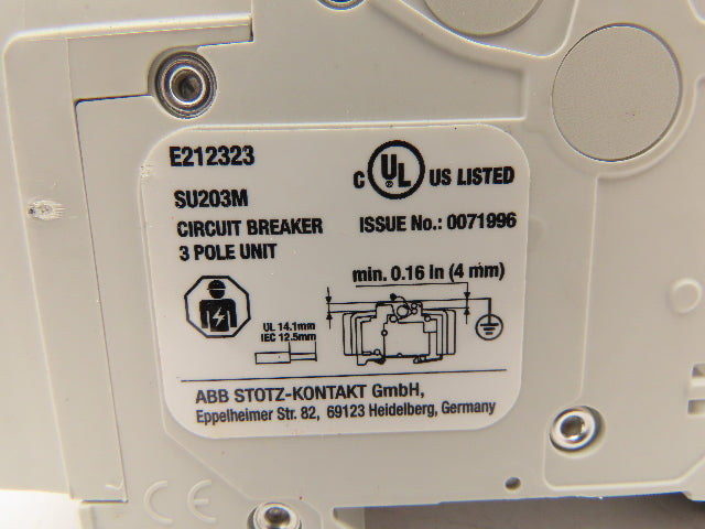ABB E212323 Circuit Breaker 3 Pole 4A Lot of 2