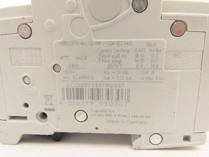 ABB E212323 Circuit Breaker 3 Pole 4A Lot of 2