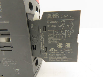 ABB AF30Z-30-00-21 Auxiliary Contactor 600V 50A