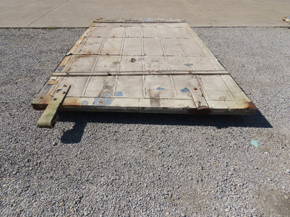 Rustic Sliding Barn Fire Door Vintage Paint Patina Metal over Wood 72"W x 10'H