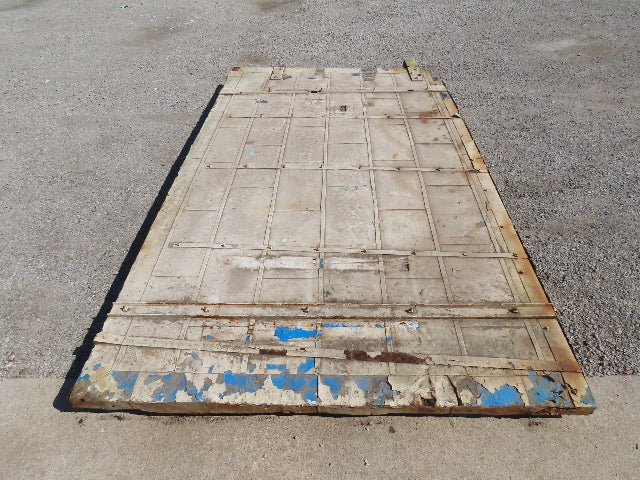 Rustic Sliding Barn Fire Door Vintage Paint Patina Metal over Wood 72"W x 10'H