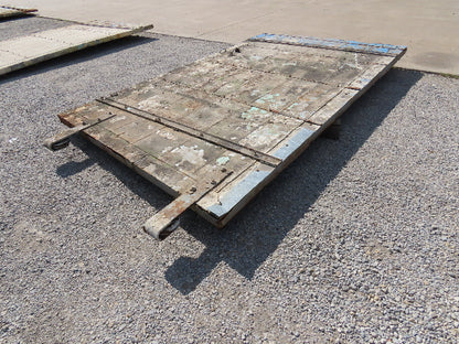 Rustic Sliding Barn Fire Door Vintage Paint Patina Metal over Wood 72"W x 10'H