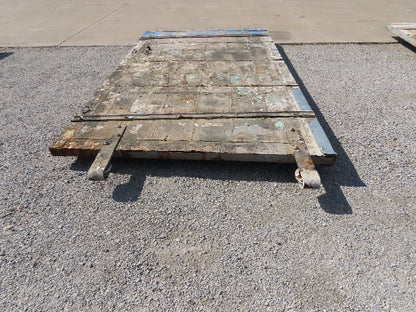 Rustic Sliding Barn Fire Door Vintage Paint Patina Metal over Wood 72"W x 10'H