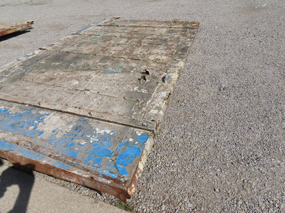 Rustic Sliding Barn Fire Door Vintage Paint Patina Metal over Wood 72"W x 10'H