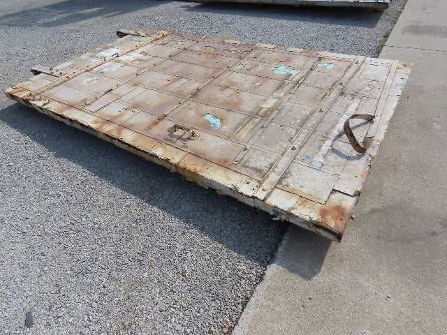 Rustic Sliding Barn Fire Door Vintage Paint Patina Metal over Wood 72"W x 10'H