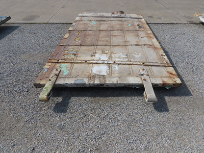 Rustic Sliding Barn Fire Door Vintage Paint Patina Metal over Wood 72"W x 10'H