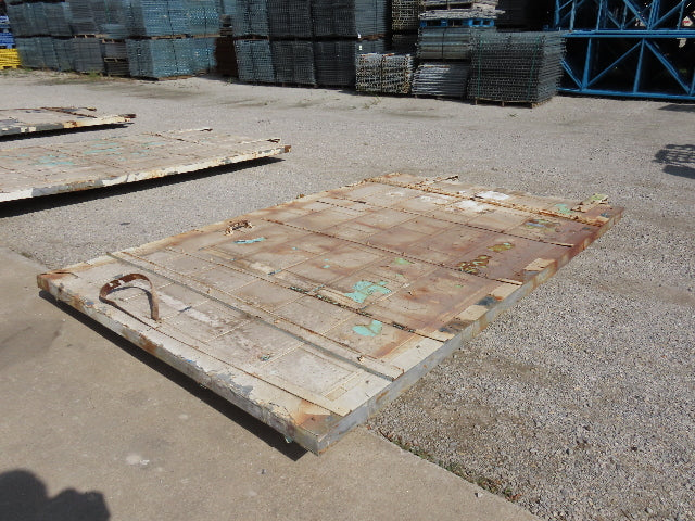 Rustic Sliding Barn Fire Door Vintage Paint Patina Metal over Wood 72"W x 10'H