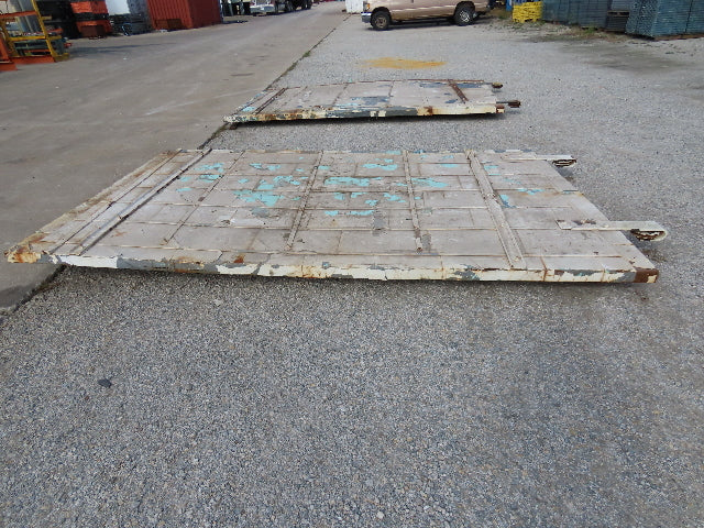 Rustic Sliding Barn Fire Door Vintage Paint Patina Metal over Wood 72"W x 10'H