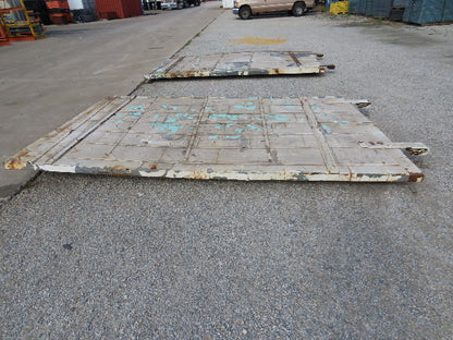 Rustic Sliding Barn Fire Door Vintage Paint Patina Metal over Wood 72"W x 10'H