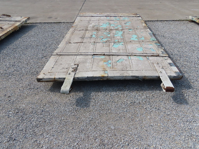 Rustic Sliding Barn Fire Door Vintage Paint Patina Metal over Wood 72"W x 10'H