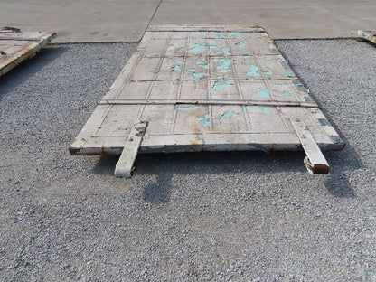 Rustic Sliding Barn Fire Door Vintage Paint Patina Metal over Wood 72"W x 10'H