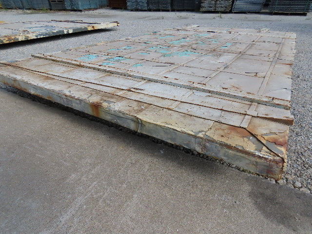 Rustic Sliding Barn Fire Door Vintage Paint Patina Metal over Wood 72"W x 10'H