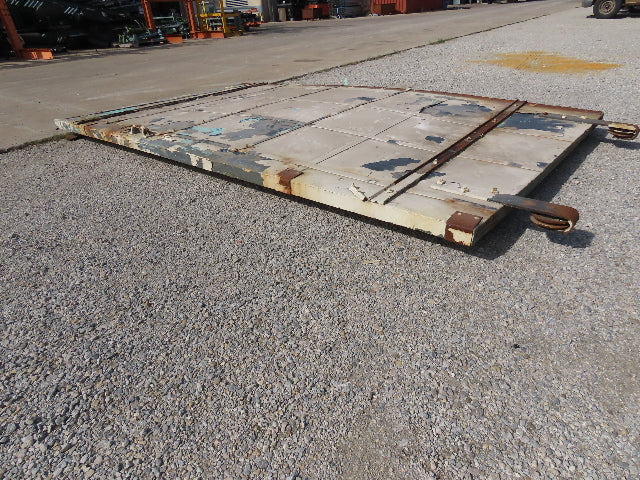 Rustic Sliding Barn Fire Door Vintage Paint Patina Metal over Wood 76"W x 11'H