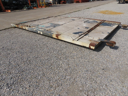 Rustic Sliding Barn Fire Door Vintage Paint Patina Metal over Wood 76"W x 11'H