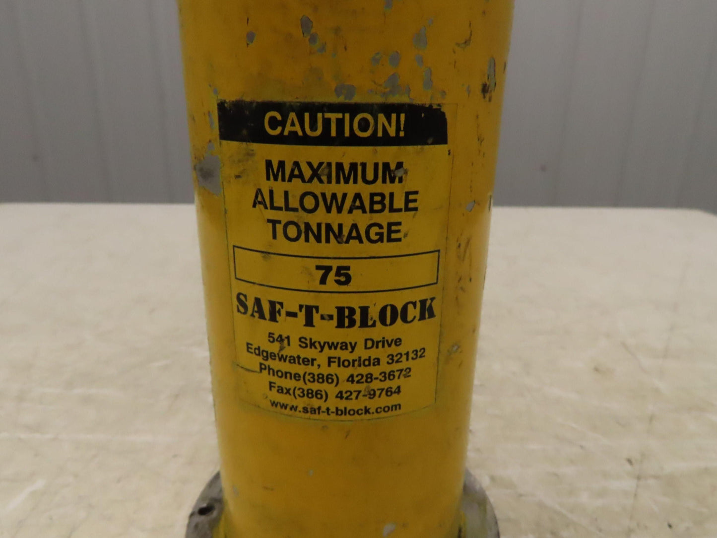 Saf-T-Block 75 Ton Adjustable Safety Block Press Brake Screw Bottle Jack 23-28"