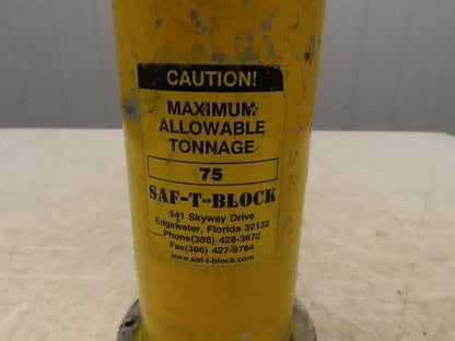 Saf-T-Block 75 Ton Adjustable Safety Block Press Brake Screw Bottle Jack 23-28"