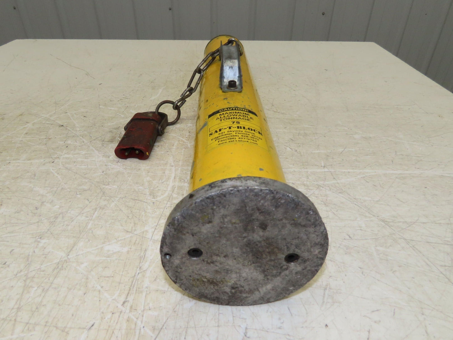 Saf-T-Block 75 Ton Adjustable Safety Block Press Brake Screw Bottle Jack 23-28"