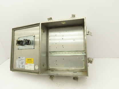 Hoffman A1412CHNFSS Stainless Steel Electrical Enclosure 14x12x6" Backplate