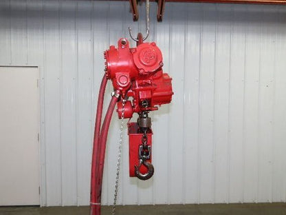 Chicago Pneumatic 1/4 Ton 500Lb Power Vane Air Chain Hoist 10' Lift w/Pendant