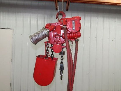 Chicago Pneumatic 1/4 Ton 500Lb Power Vane Air Chain Hoist 10' Lift w/Pendant