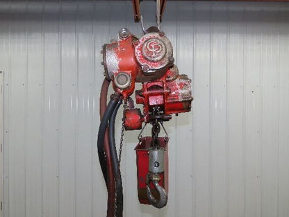 Chicago Pneumatic 1/4 Ton 500Lb Power Vane Air Chain Hoist 10' Lift w/Pendant