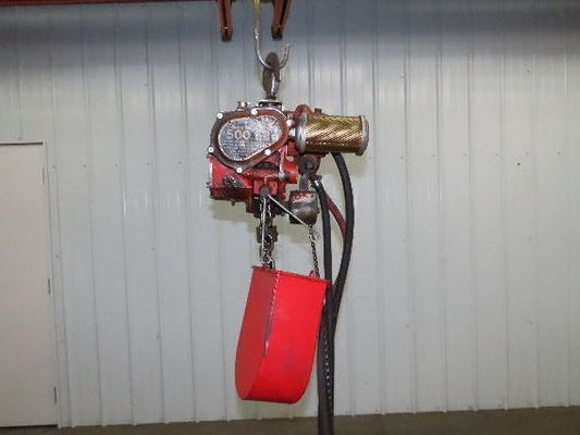 Chicago Pneumatic 1/4 Ton 500Lb Power Vane Air Chain Hoist 11' 6" Lift Pendant