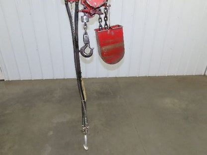 Chicago Pneumatic 1/4 Ton 500Lb Power Vane Air Chain Hoist 10' 3" Lift Pendant