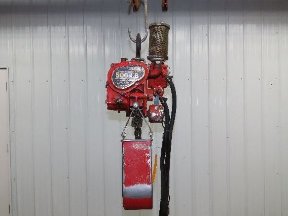 Chicago Pneumatic 1/4 Ton 500Lb Power Vane Air Chain Hoist 11' Lift w/Pendant