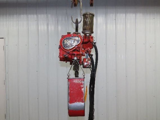 Chicago Pneumatic 1/4 Ton 500Lb Power Vane Air Chain Hoist 11' Lift w/Pendant