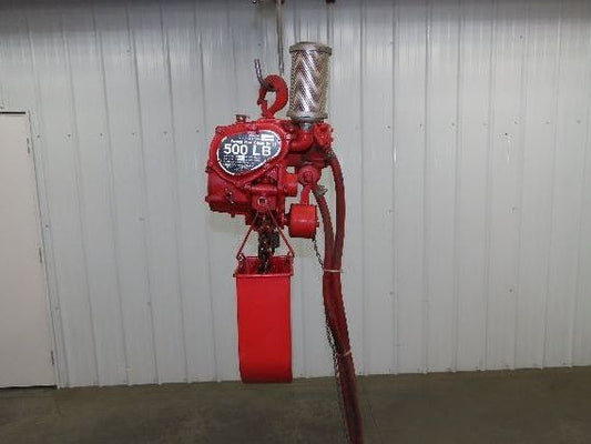 Chicago Pneumatic 1/4 Ton 500Lb Power Vane Air Chain Hoist 10' 4" Lift Pendant