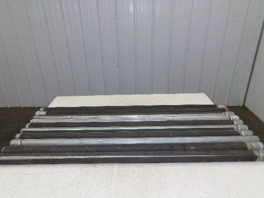 1.9" Grooved Conveyor Roller 50"BF Galvanized Steel 7/16" Hex Axle  Lot of 10