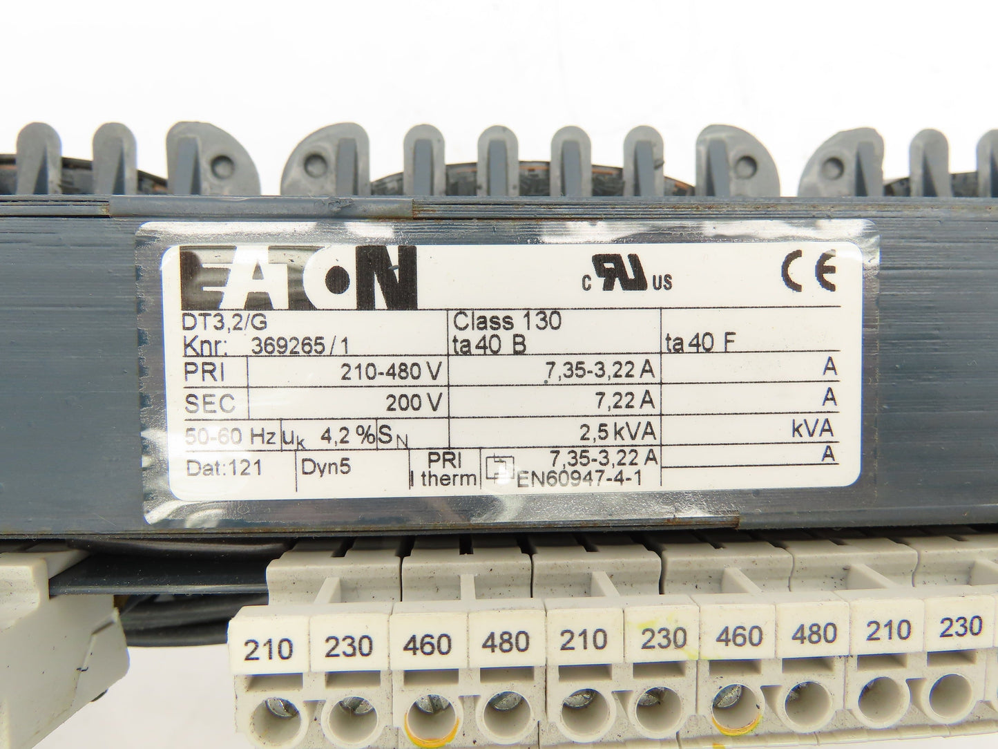 Eaton DT3,2/G Industrial Control Transformer PRI 210-480V SEC 200V 2,5kVA