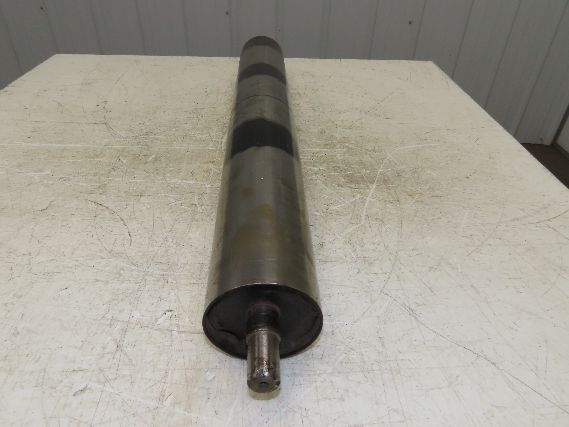 34" Belt Conveyor Crowned Take-Up/Tail Pulley Roller 4" Dia 30.25"L
