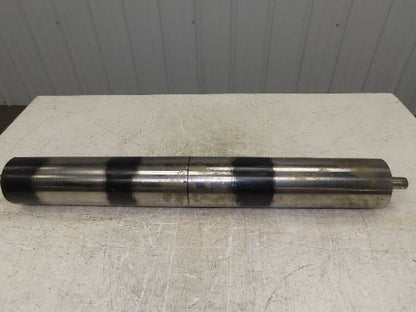 34" Belt Conveyor Crowned Take-Up/Tail Pulley Roller 4" Dia 30.25"L