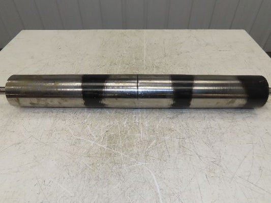 34" Belt Conveyor Crowned Take-Up/Tail Pulley Roller 4" Dia 30.25"L