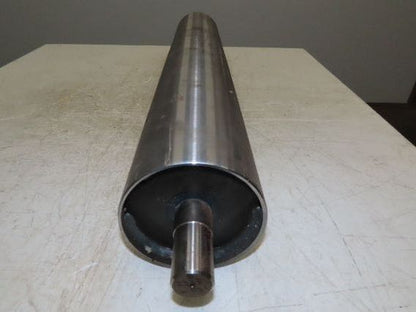 Hytrol 39" Belt Conveyor Crowned Take-Up Pulley Roller 6" Dia 35.3"L