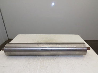 Hytrol 39" Belt Conveyor Crowned Take-Up Pulley Roller 6" Dia 35.3"L