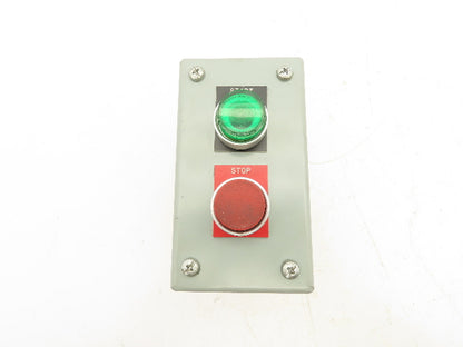 Rittal Electromate E7PBGM Pushbutton Box Enclosure Red and Illuminated Green